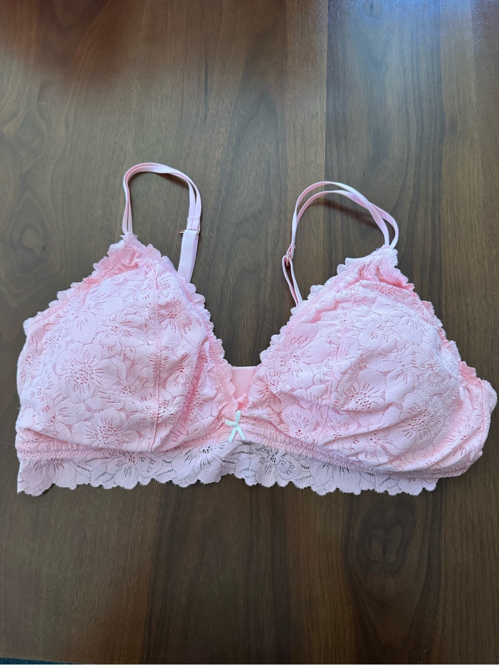 aerie Lace Wireless Bralette in Club Pink
